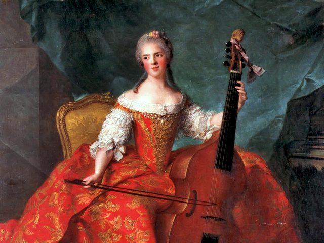 Gemälde von Jean-Marc Nattier: Dame mit Viola da gamba